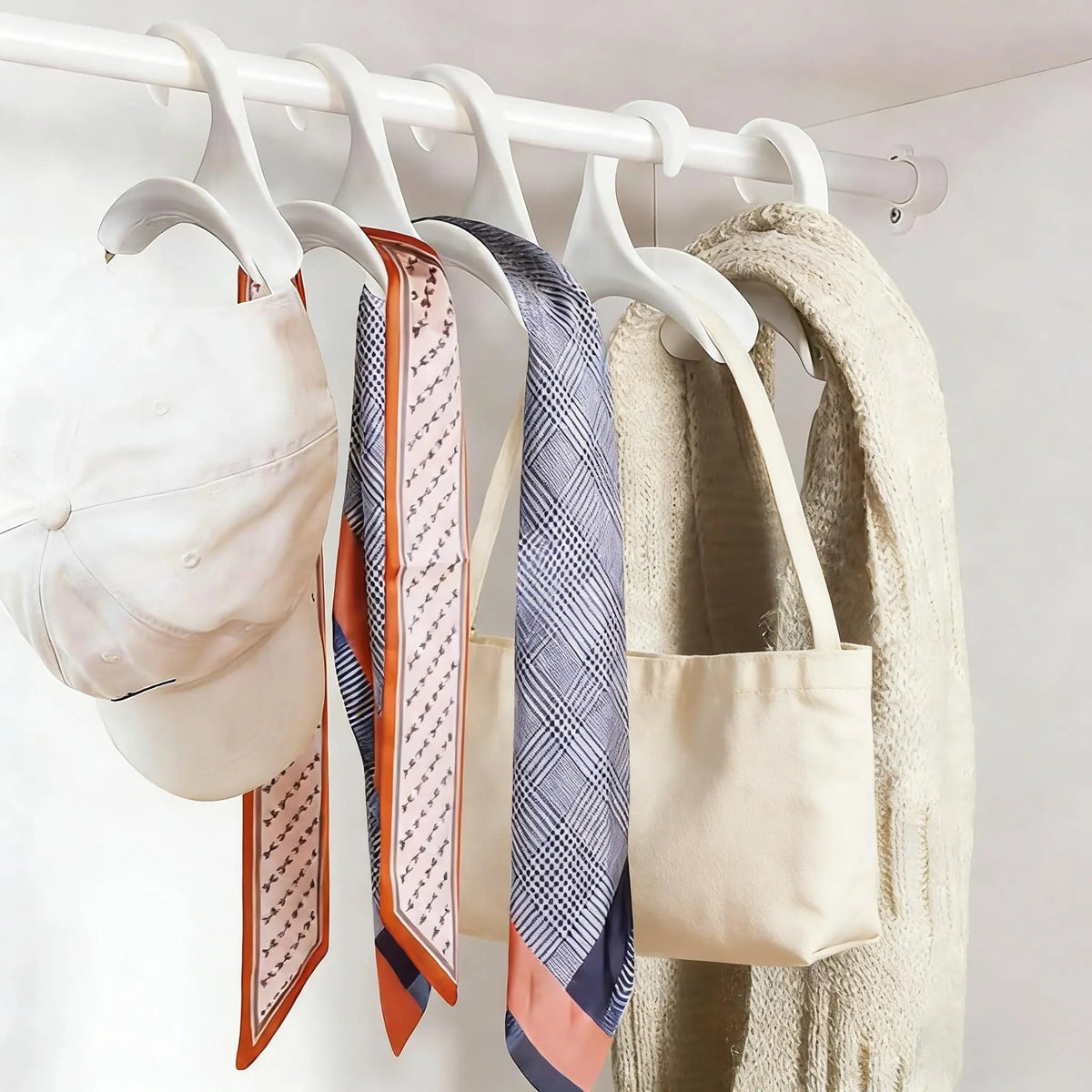Arched Clothes Hanger & Bag Hook – 10 Pieces
