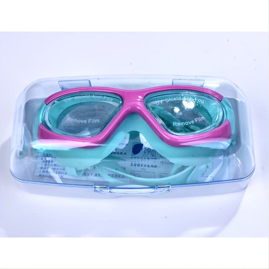 Children's swimming goggles with large frame – anti-fog