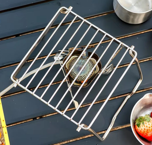 Portable Foldable Camping Stove Rack - Space-Saving & Sturdy