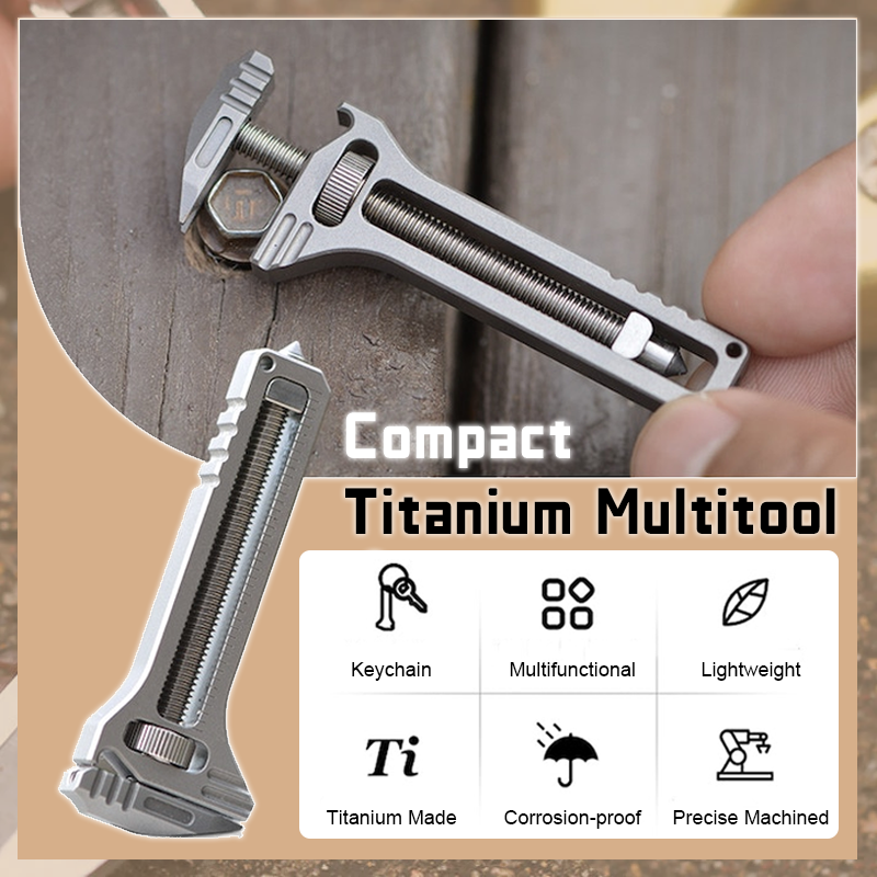 Compact Titanium Multi-Tool - Portable & Durable