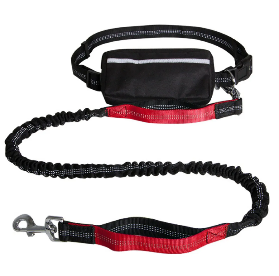 Hands-Free Running Belt Bungee Pet Leash - Adjustable, Shock-Absorbing, Safe