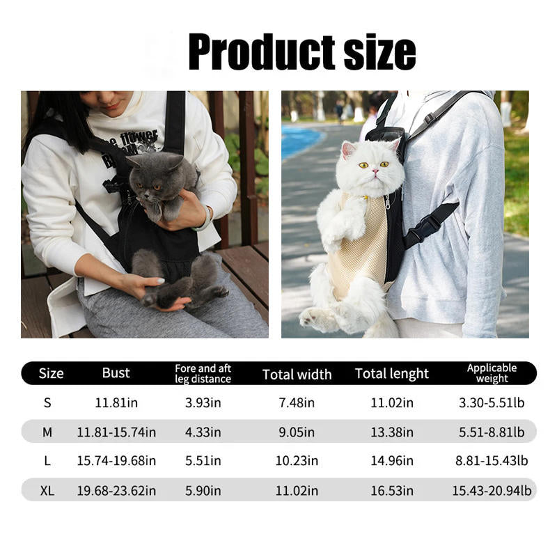 Breathable Pet Carrier Sling Bag for Cats
