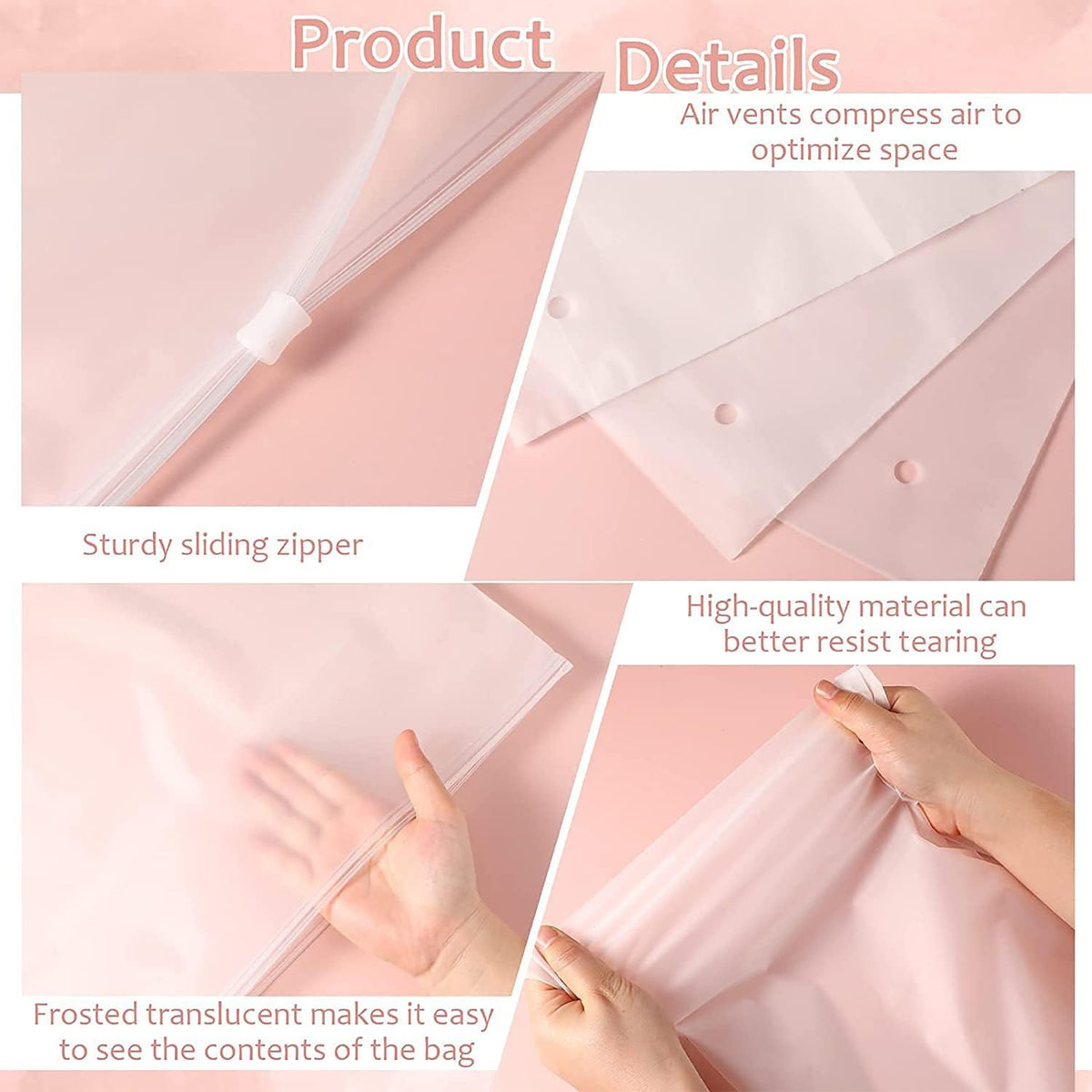 20 Frosted EVA Zip Storage Bags with Ventilation product image 14