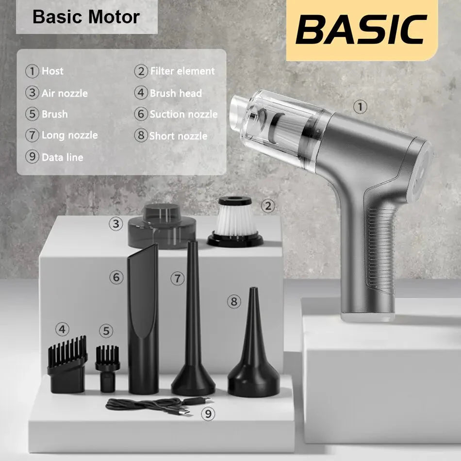 Powerful Wireless Car Vacuum Cleaner - Handheld & Rechargeable