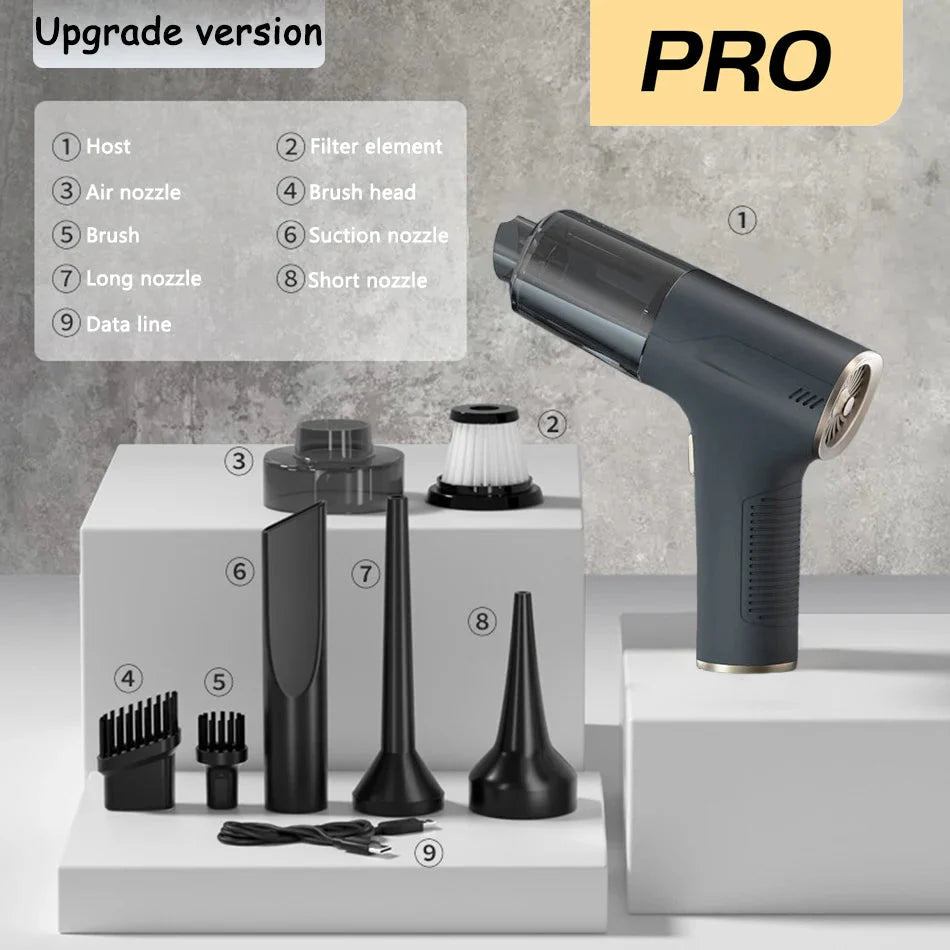 Powerful Wireless Car Vacuum Cleaner - Handheld & Rechargeable