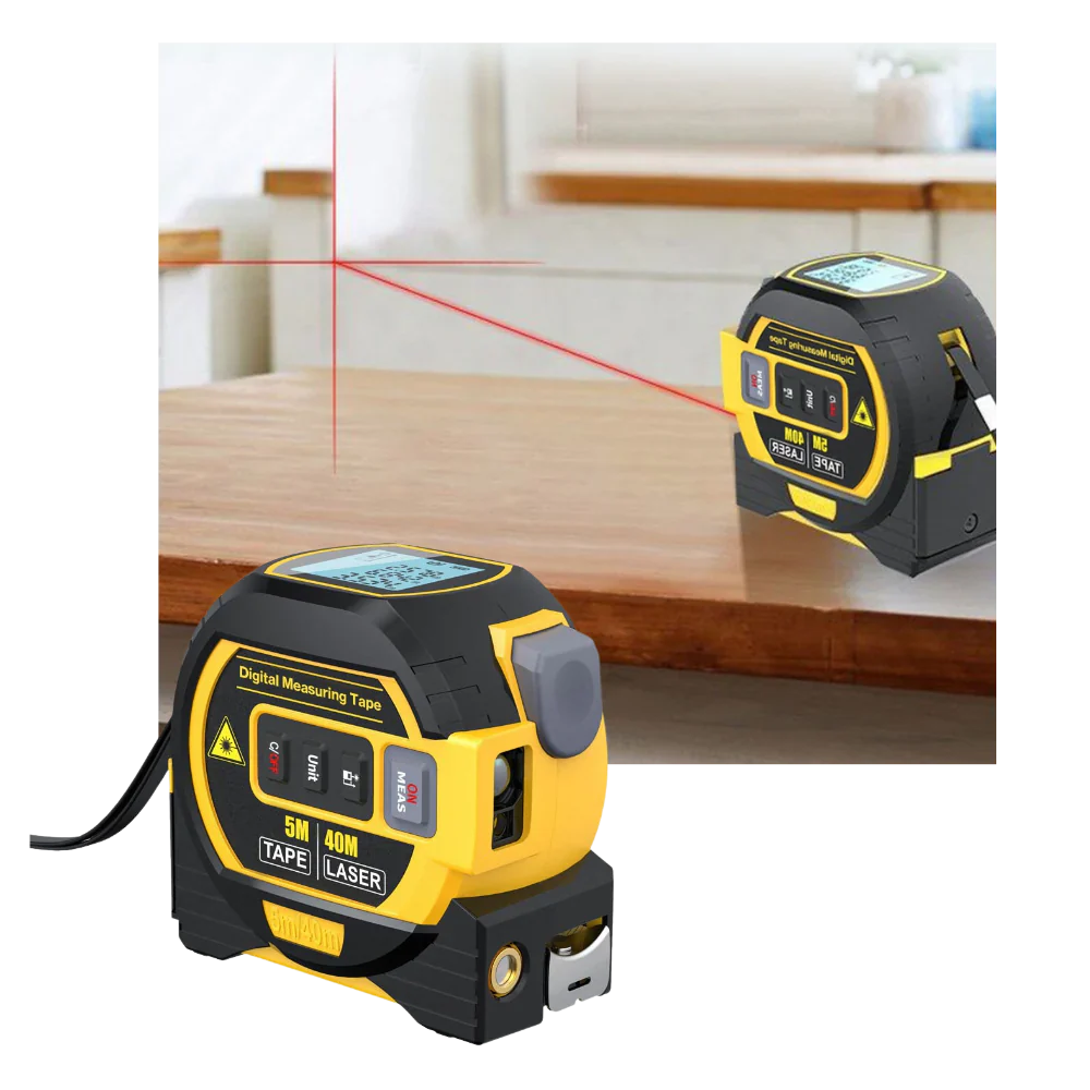 3-in-1 Laser Tape Measure – Volume Measurement Tool 40M