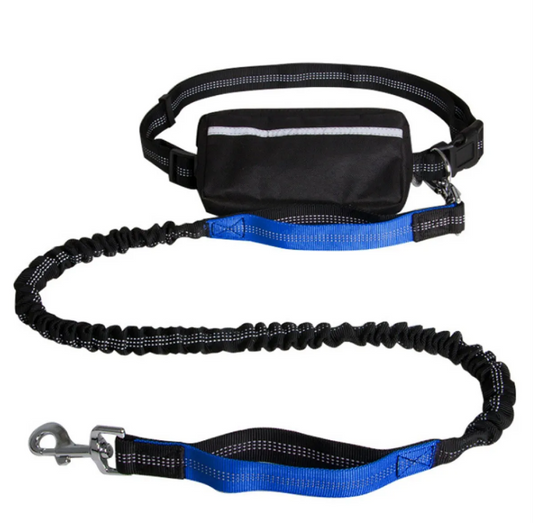 Hands-Free Running Belt Bungee Pet Leash - Adjustable, Shock-Absorbing, Safe