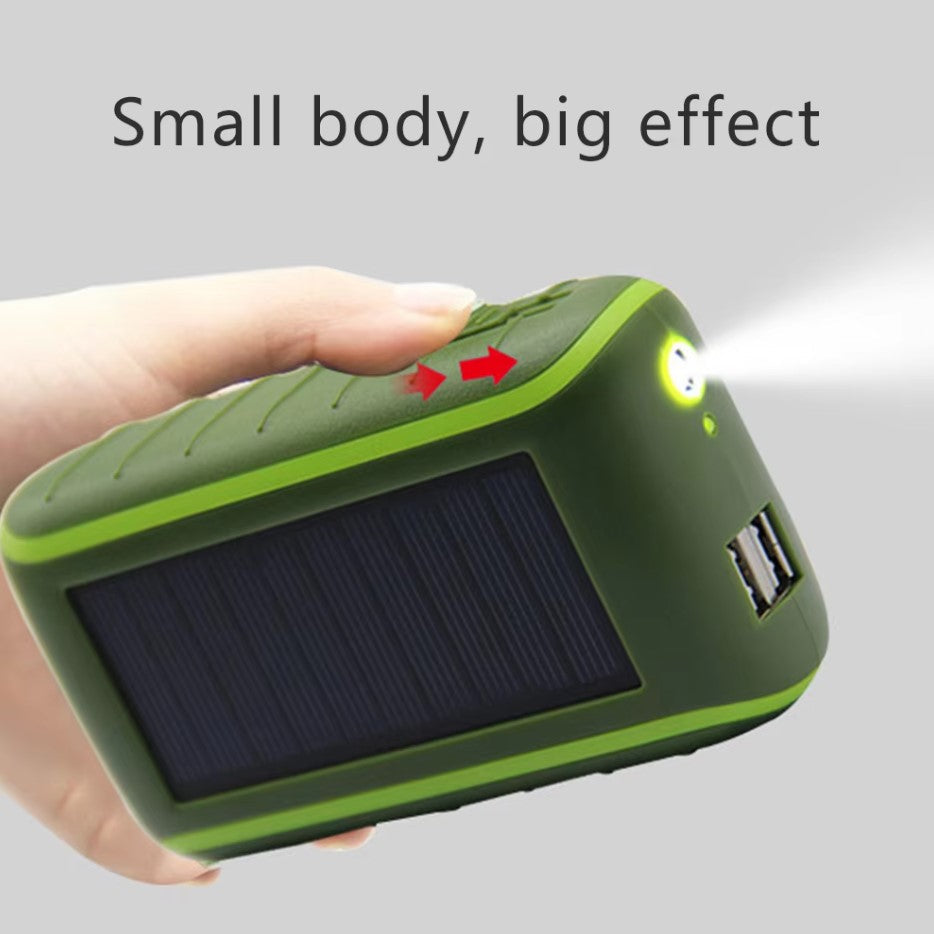 Hand Crank Solar Power Bank - Portable and Emergency Ready