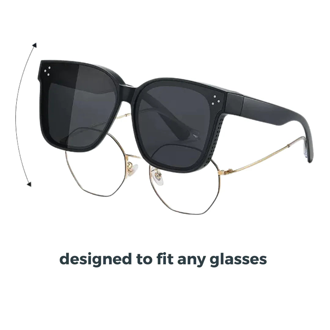 Fit Over Sunglasses - UV400 Protection, Comfortable Over Glasses Fit