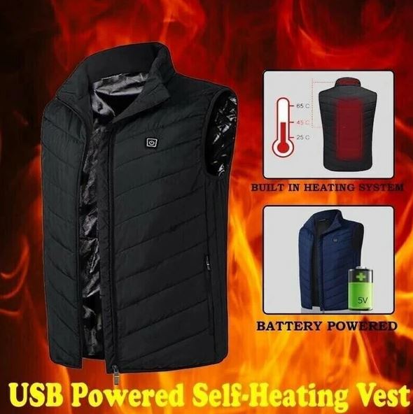 Unisex Heated Vest - Adjustable & Ultra-Warm