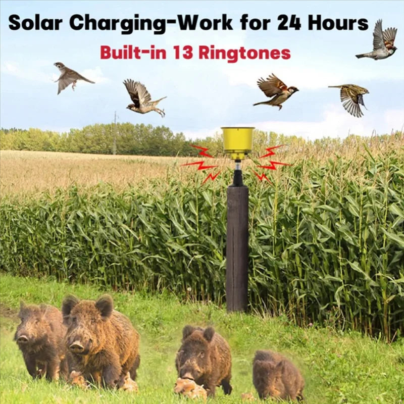 Solar Bird Repeller with Sound & Flashing Light