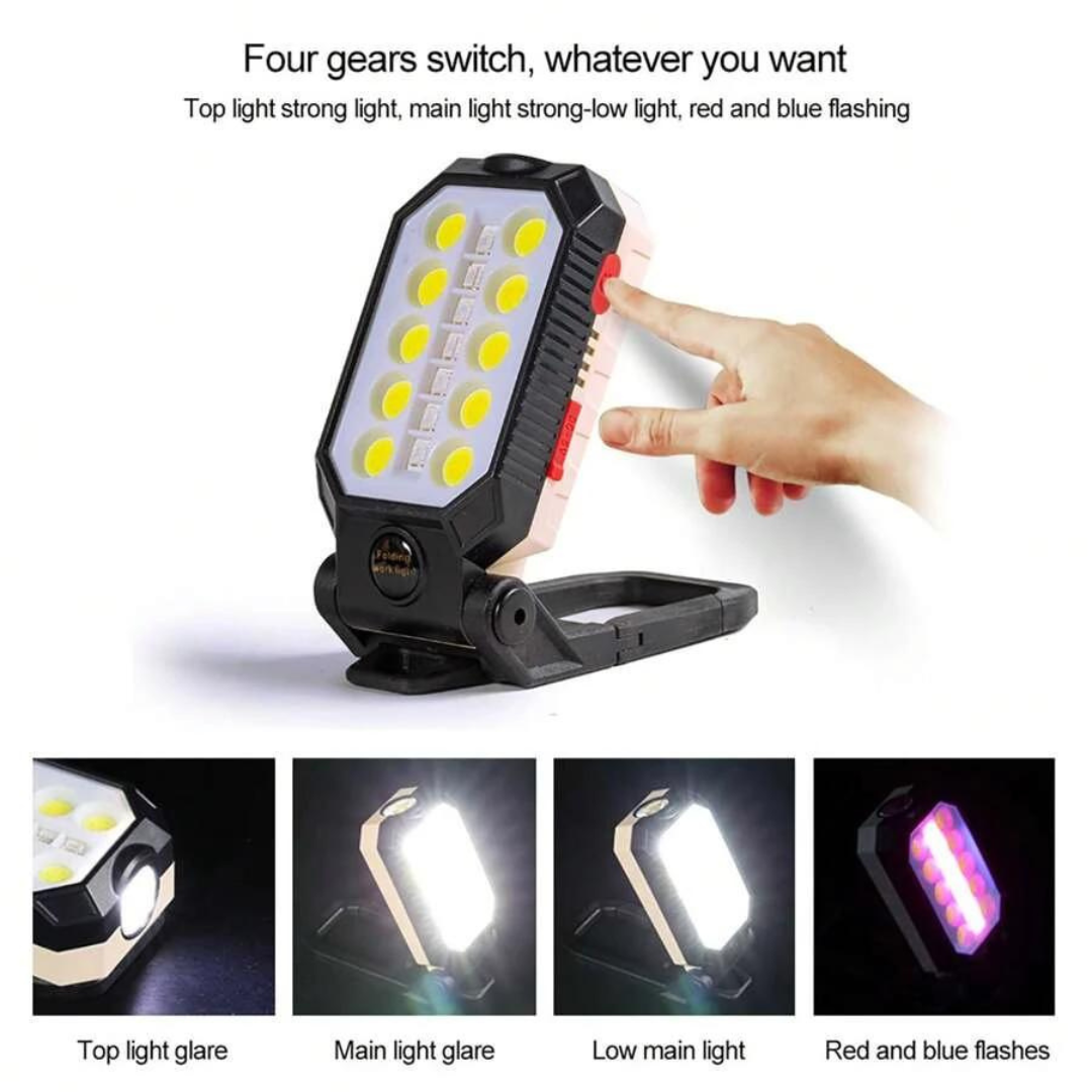 MagnoBeam Rechargeable LED Flashlight - Magnetic USB Camping Light