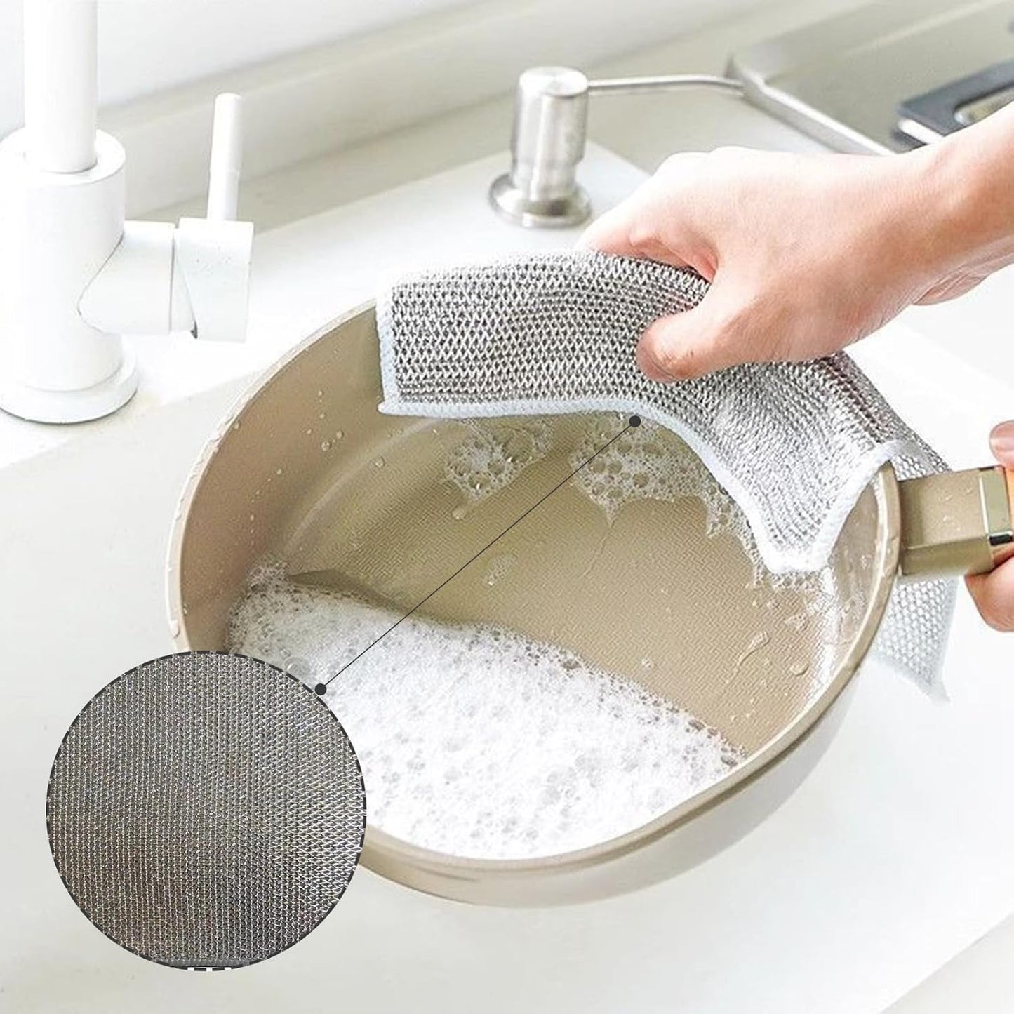 Stainless Steel Wire Dishcloth β Heavy Duty Scrubber Pad