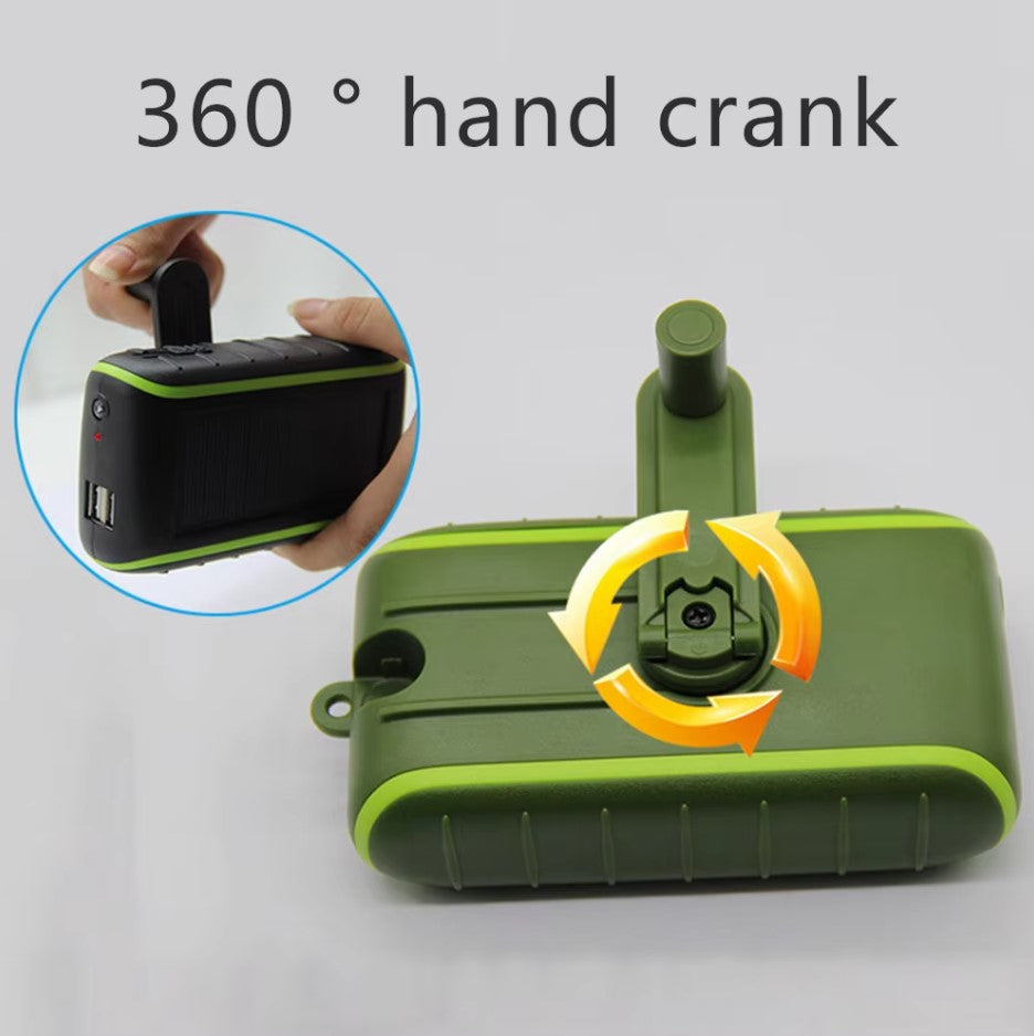 Hand Crank Solar Power Bank - Portable and Emergency Ready