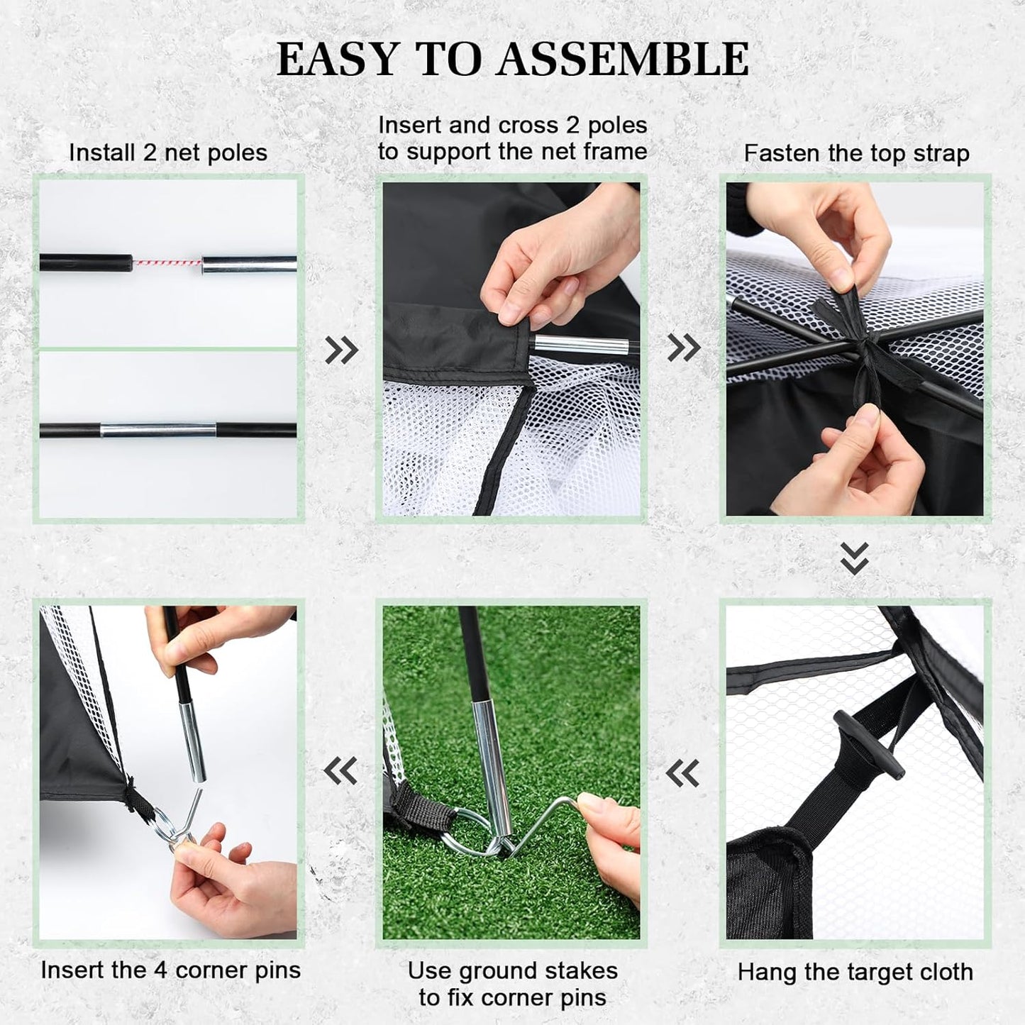 Golf Practice Net - Portable, Indoor/Outdoor Training Aid