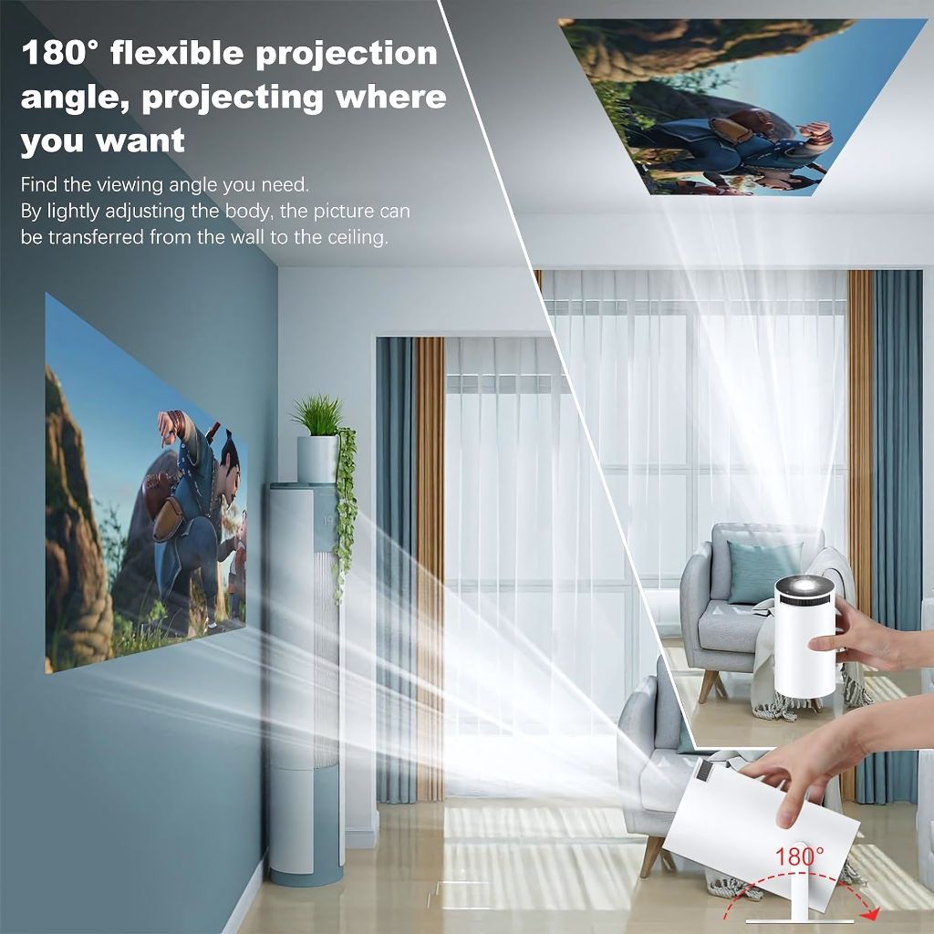 Compact Portable Mini Projector - HD, Travel-Friendly & Wireless