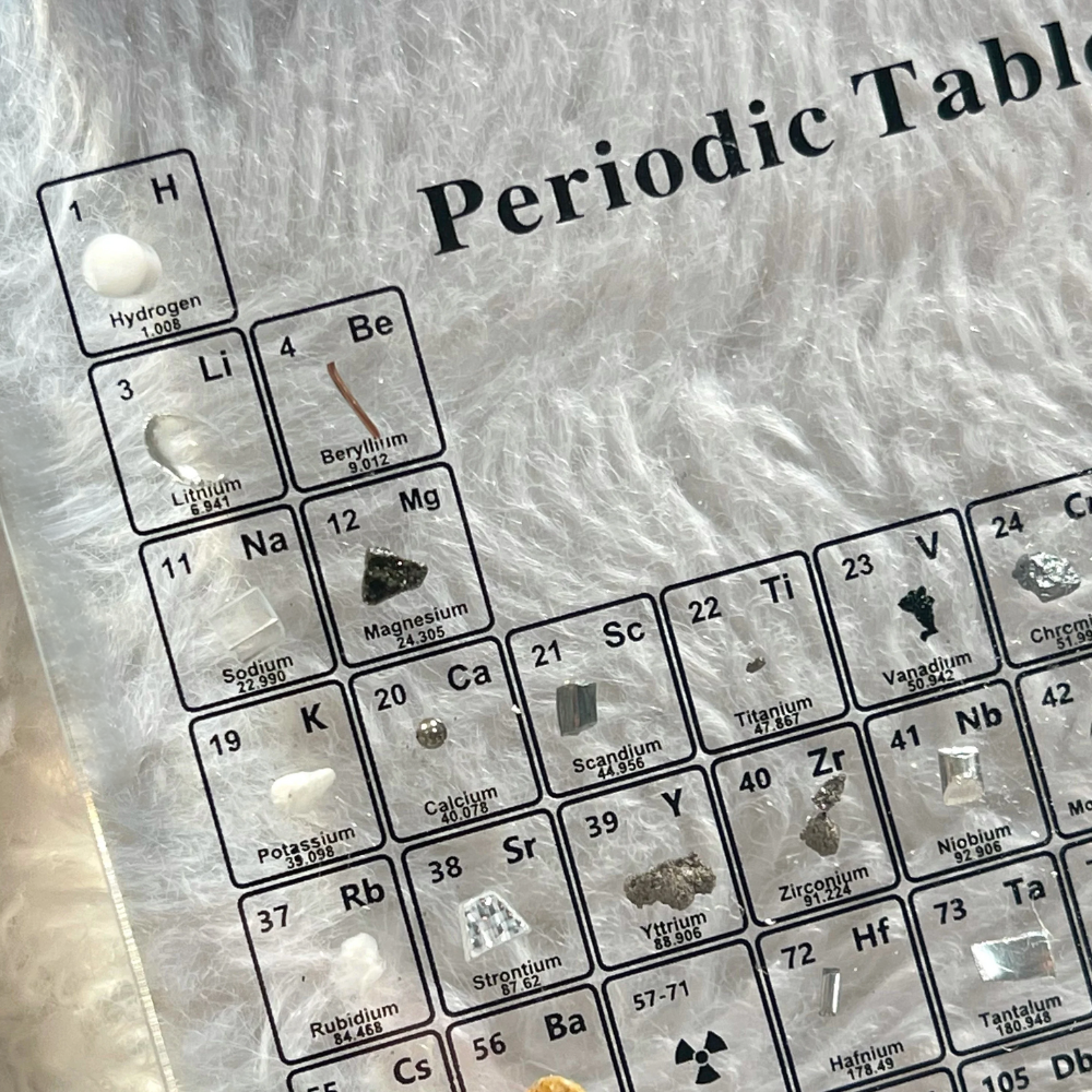 Periodic Table of Real Elements - Educational Acrylic Display