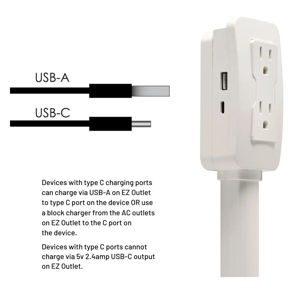 Multi-Port Power Outlet Extender with USB
