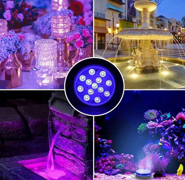 Premium Submersible LED Pool Lights – Remote Controlled RGB, Waterproof & Rechargeable – Perfect for Pools, Hot Tubs, and Fountains