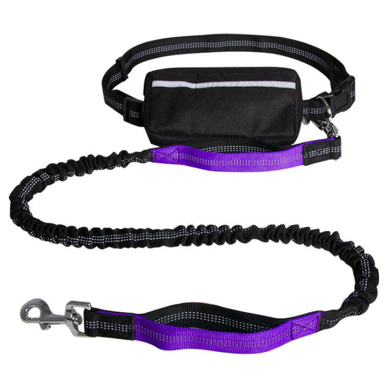 Hands-Free Running Belt Bungee Pet Leash - Adjustable, Shock-Absorbing, Safe