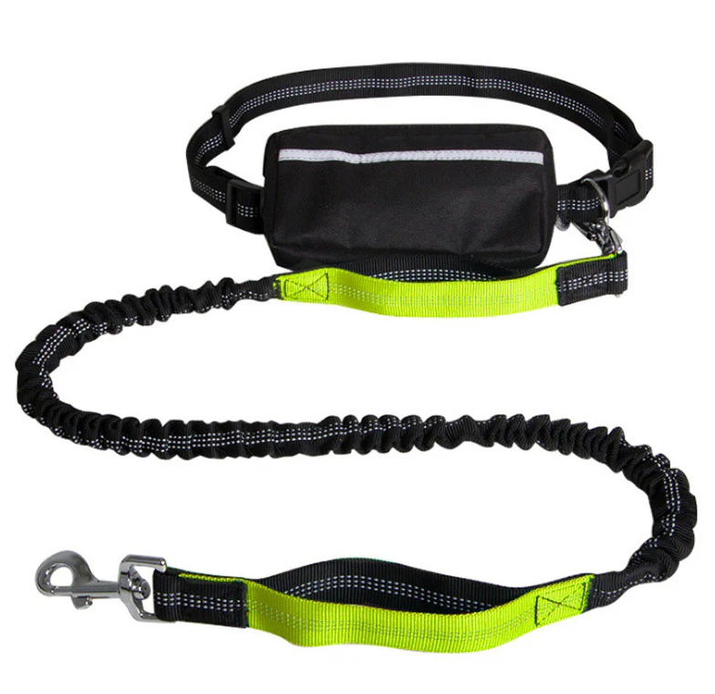 Hands-Free Running Belt Bungee Pet Leash - Adjustable, Shock-Absorbing, Safe