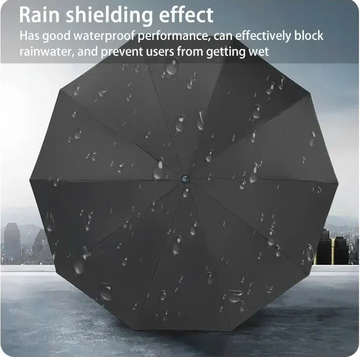 Big Windproof Waterproof Manual Umbrella - Large & Sturdy