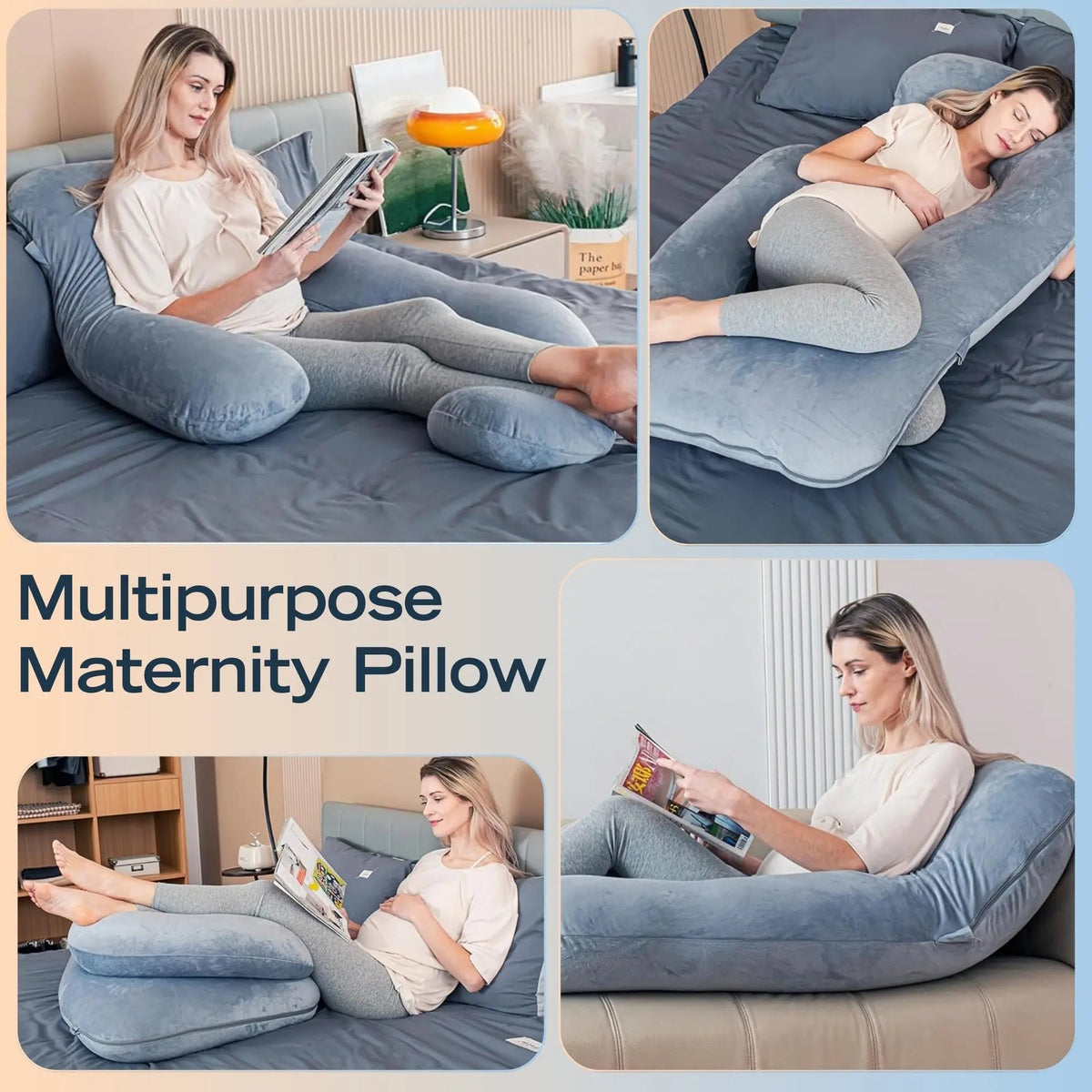 U-Shaped Pregnancy Pillow with Microfibre Filling
