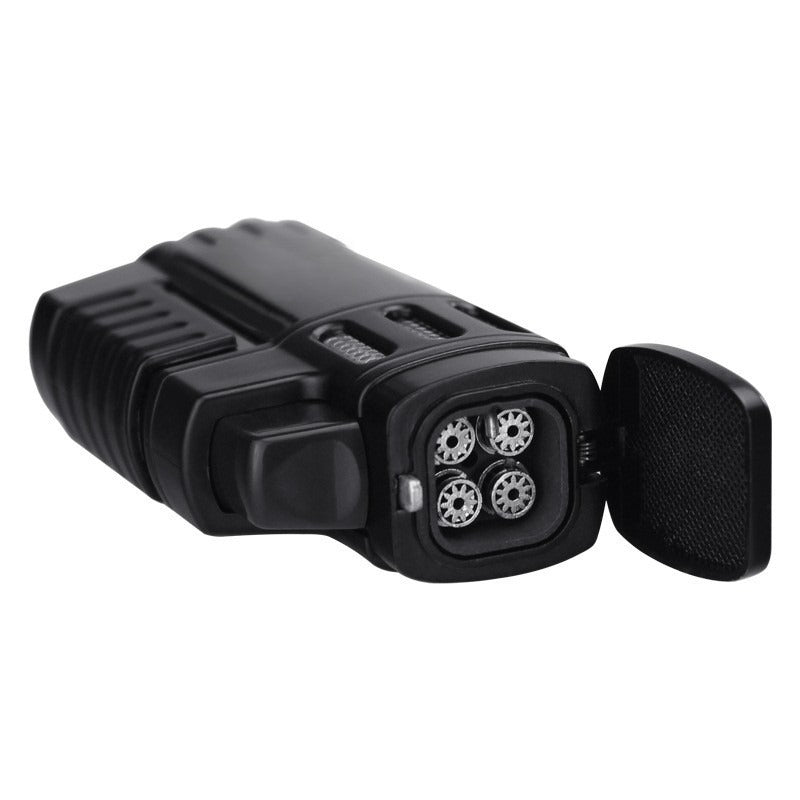4-Jet Torch Lighter – Windproof Butane Flame | Refillable Outdoor & Camping Lighter