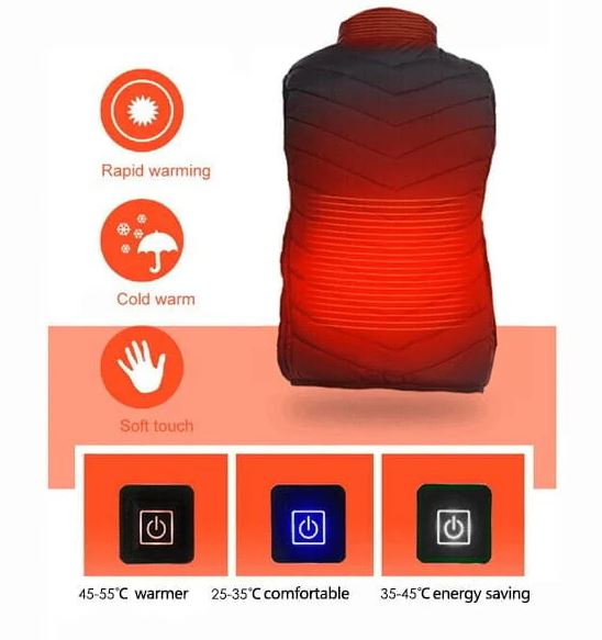 Unisex Heated Vest - Adjustable & Ultra-Warm