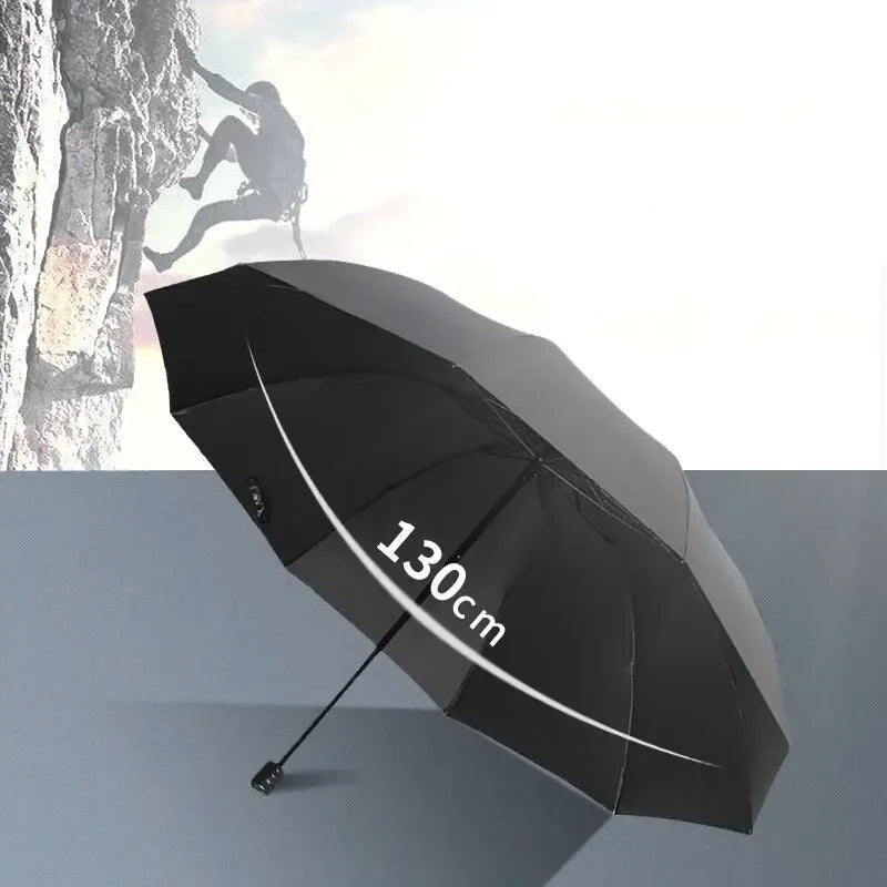 Big Windproof Waterproof Manual Umbrella - Large & Sturdy