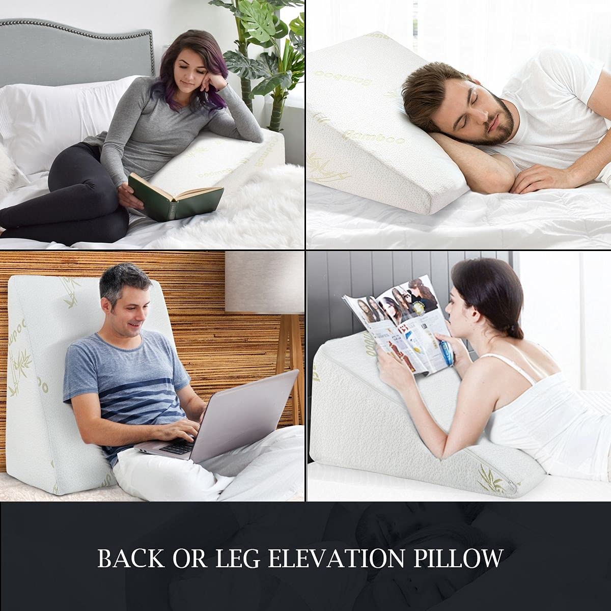 Wedge Pillow for Back & Leg Support – Pain Relief