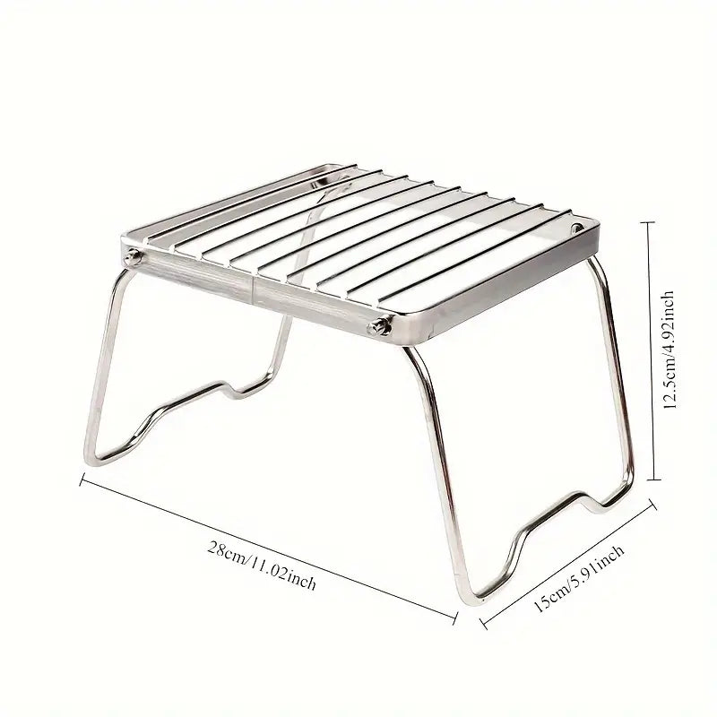 Portable Foldable Camping Stove Rack - Space-Saving & Sturdy