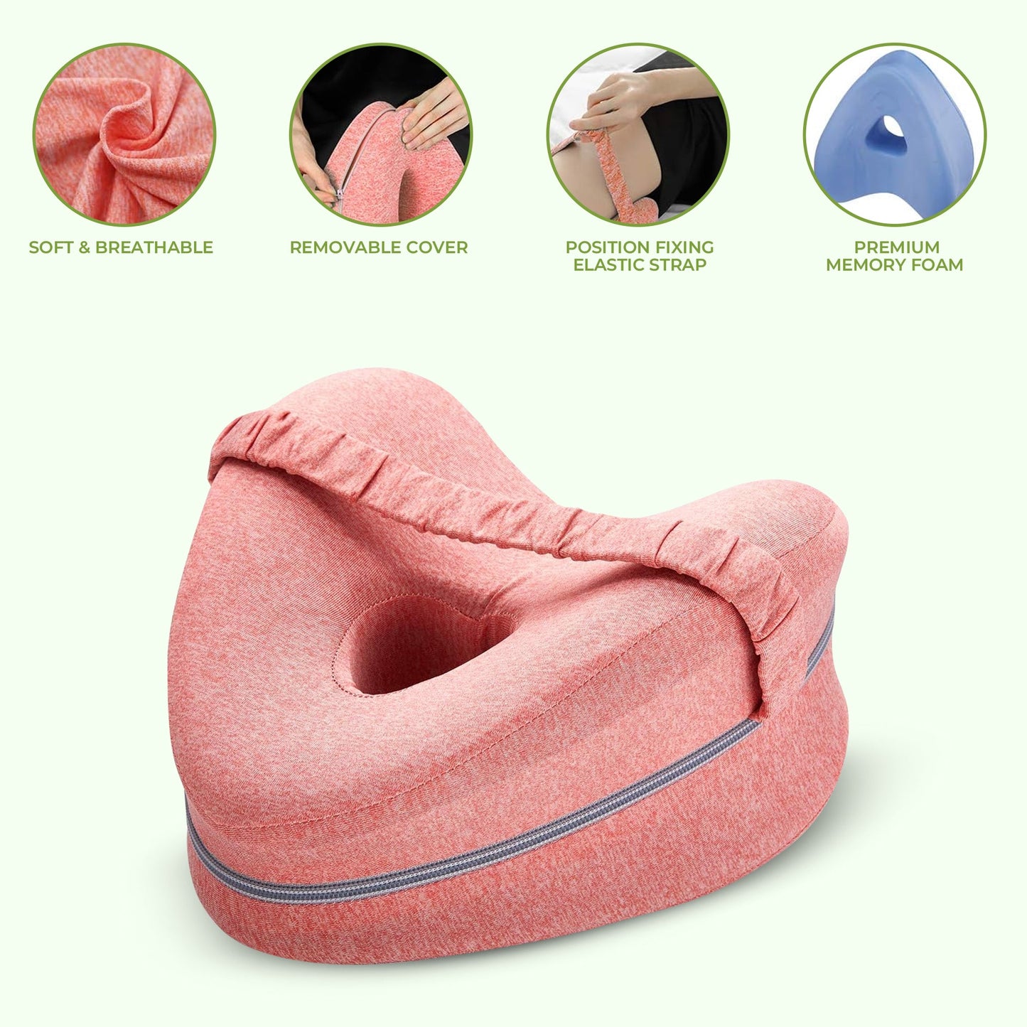 Memory Foam Knee Pillow β Back Pain Relief & Side Sleepers