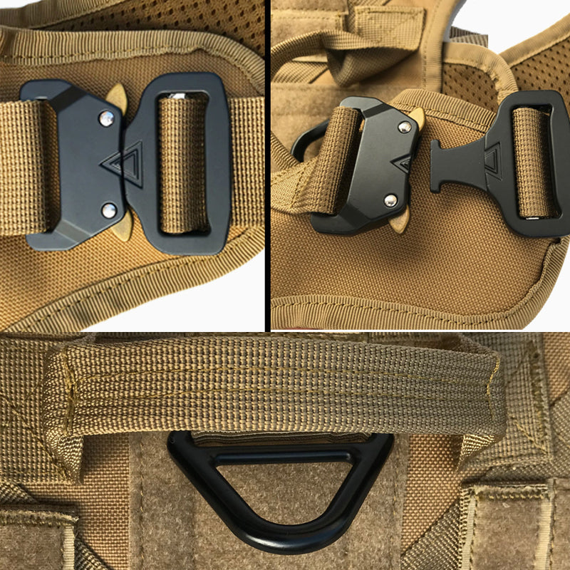 Tactical Dog Harness Vest – Adjustable w/ Handle for GSD