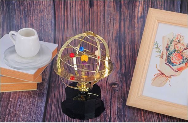 Mechanical Solar System Orrery – Brass Planet Model