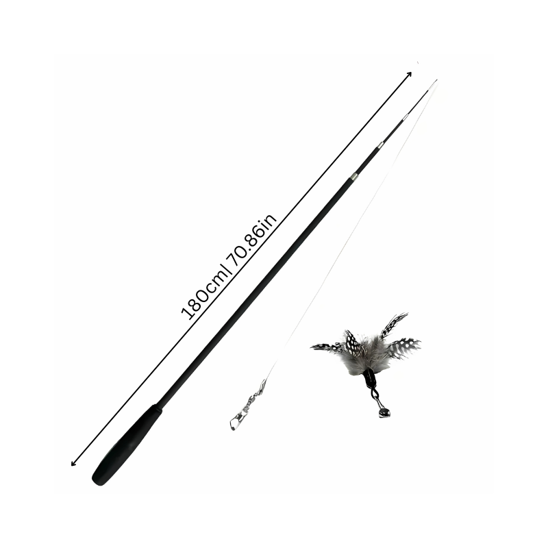 Cat Teaser Wand Toy - Extendable Interactive Stick