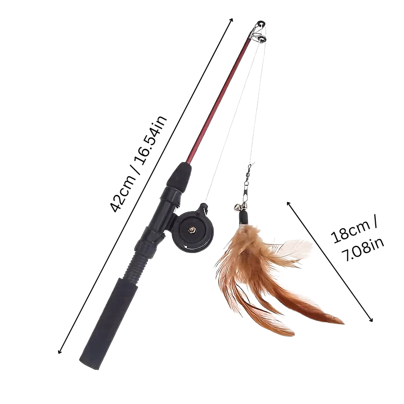 Telescopic Cat Teaser Wand - Interactive Toy