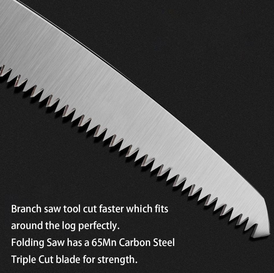 Foldable Hand Saw - Heavy Duty, Sharp Blade, Compact, Portable for Outdoor Use