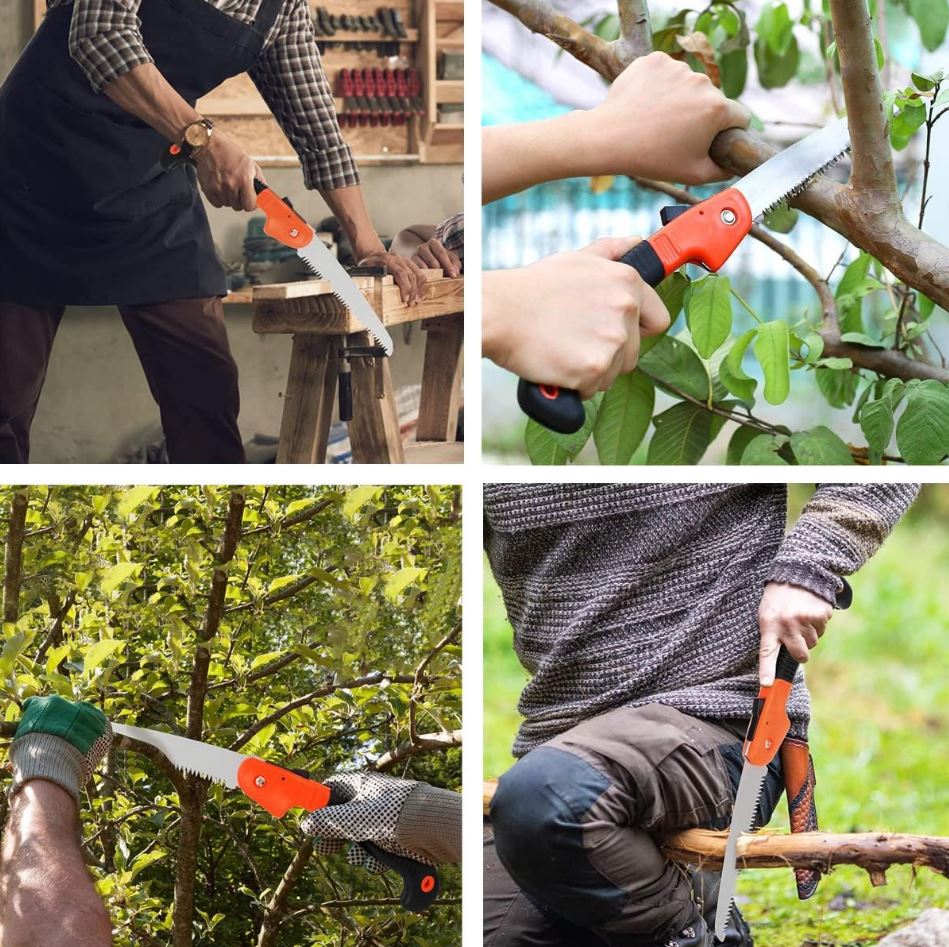 Foldable Hand Saw - Heavy Duty, Sharp Blade, Compact, Portable for Outdoor Use