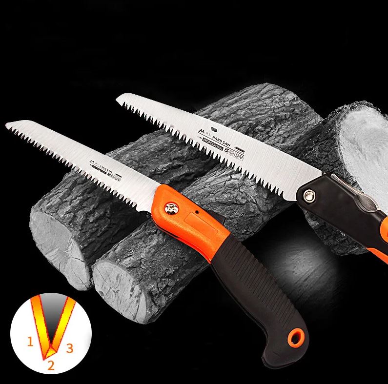 Foldable Hand Saw - Heavy Duty, Sharp Blade, Compact, Portable for Outdoor Use