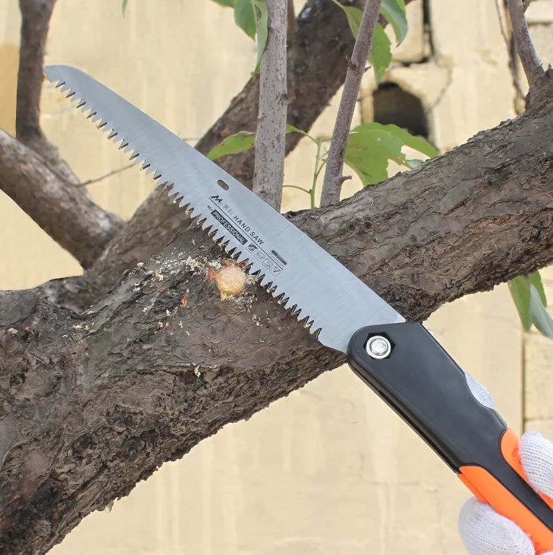 Foldable Hand Saw - Heavy Duty, Sharp Blade, Compact, Portable for Outdoor Use