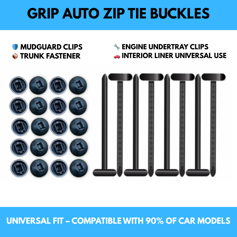 Grip Auto Zip Tie Buckles – Reusable Heavy Duty Fasteners