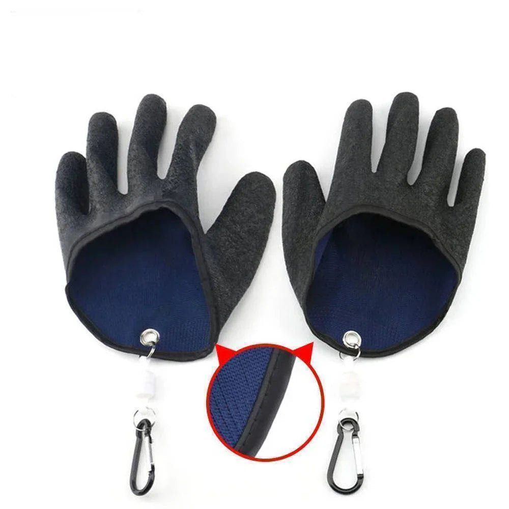 Magnet Release Full Finger Fishing Gloves - Non-slip, Puncture Resistant