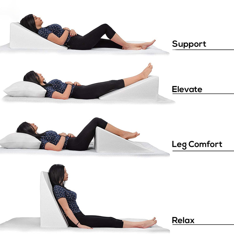 Wedge Pillow for Back & Leg Support – Pain Relief