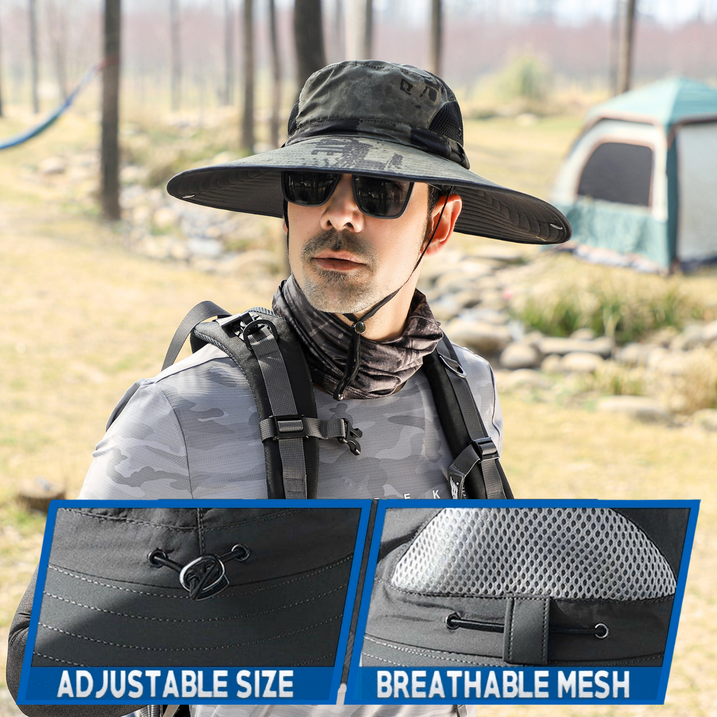 Extra Wide Brim Sun Hat for Big Heads – UV Protection