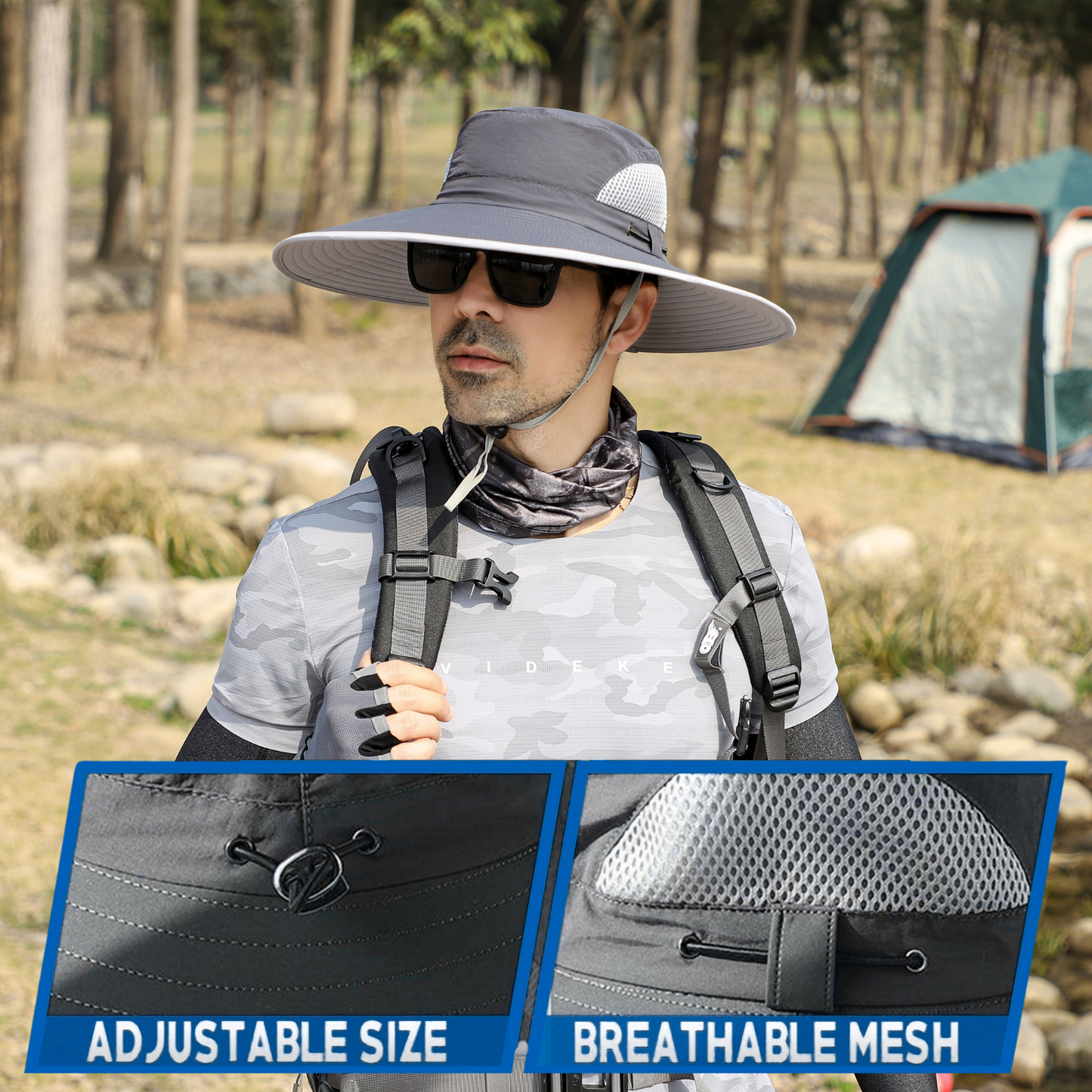 Extra Wide Brim Sun Hat for Big Heads – UV Protection