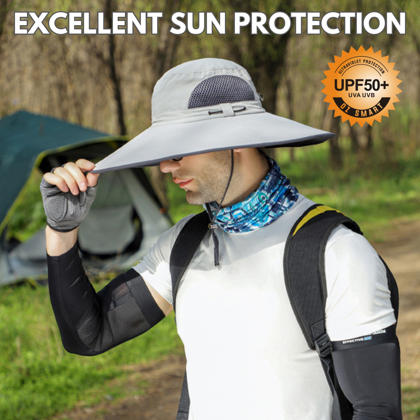 Extra Wide Brim Sun Hat for Big Heads – UV Protection
