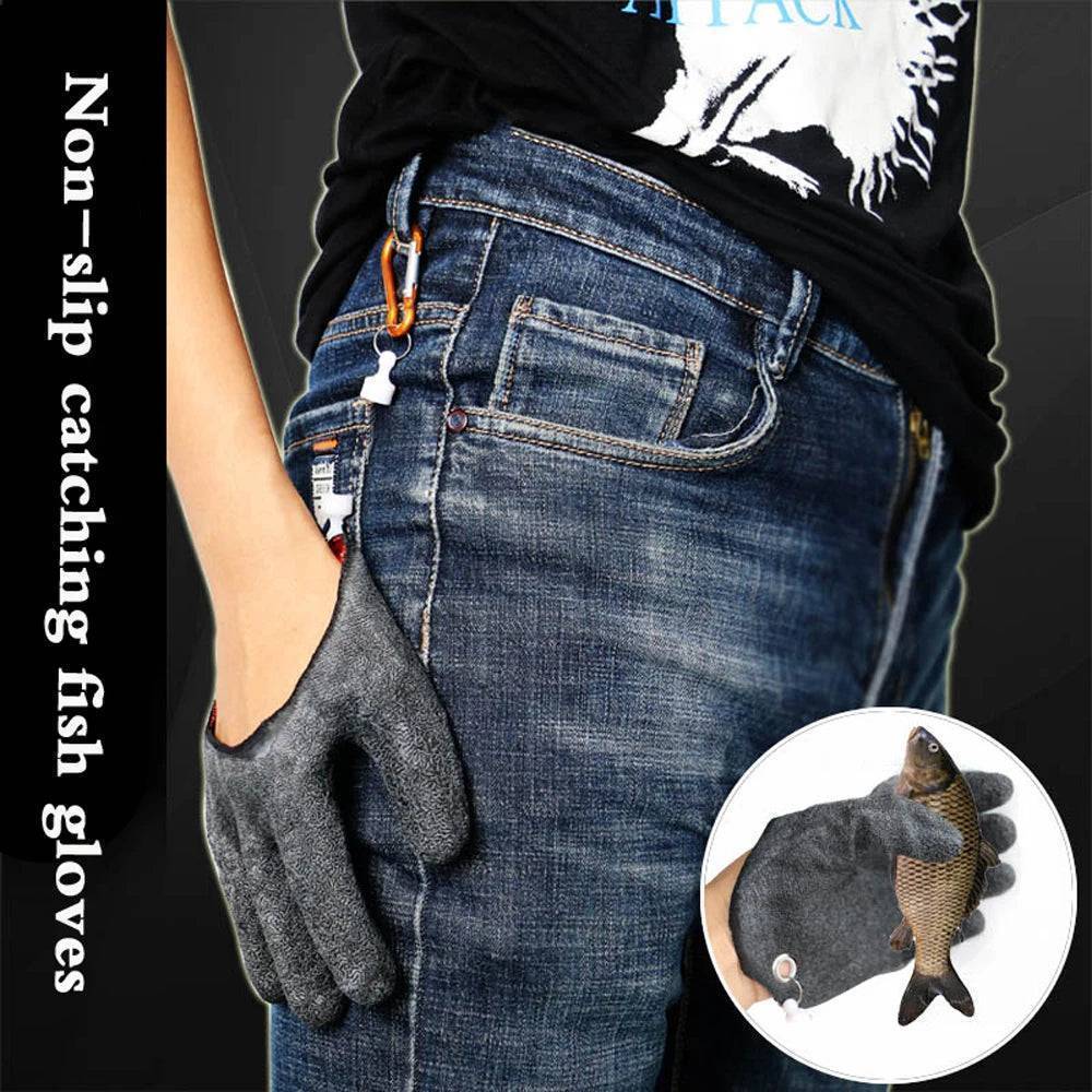 Magnet Release Full Finger Fishing Gloves - Non-slip, Puncture Resistant