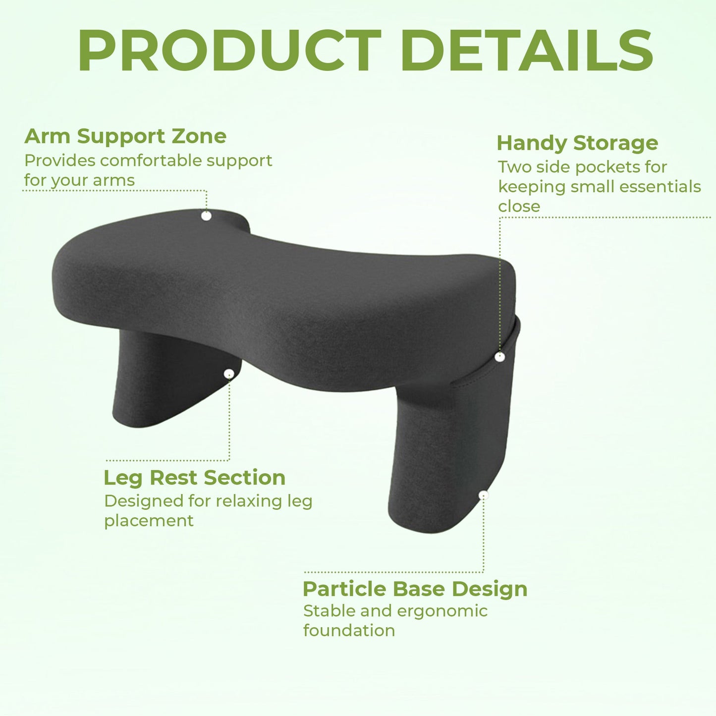 Reading Pillow with Backrest – Lap Desk for Work & Gaming