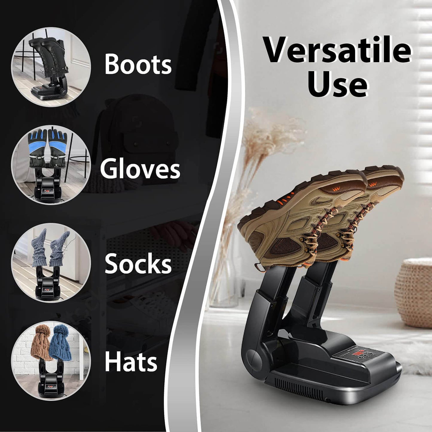 Fast Drying Portable Electric Shoe Dryer - Odor-Free Shoes